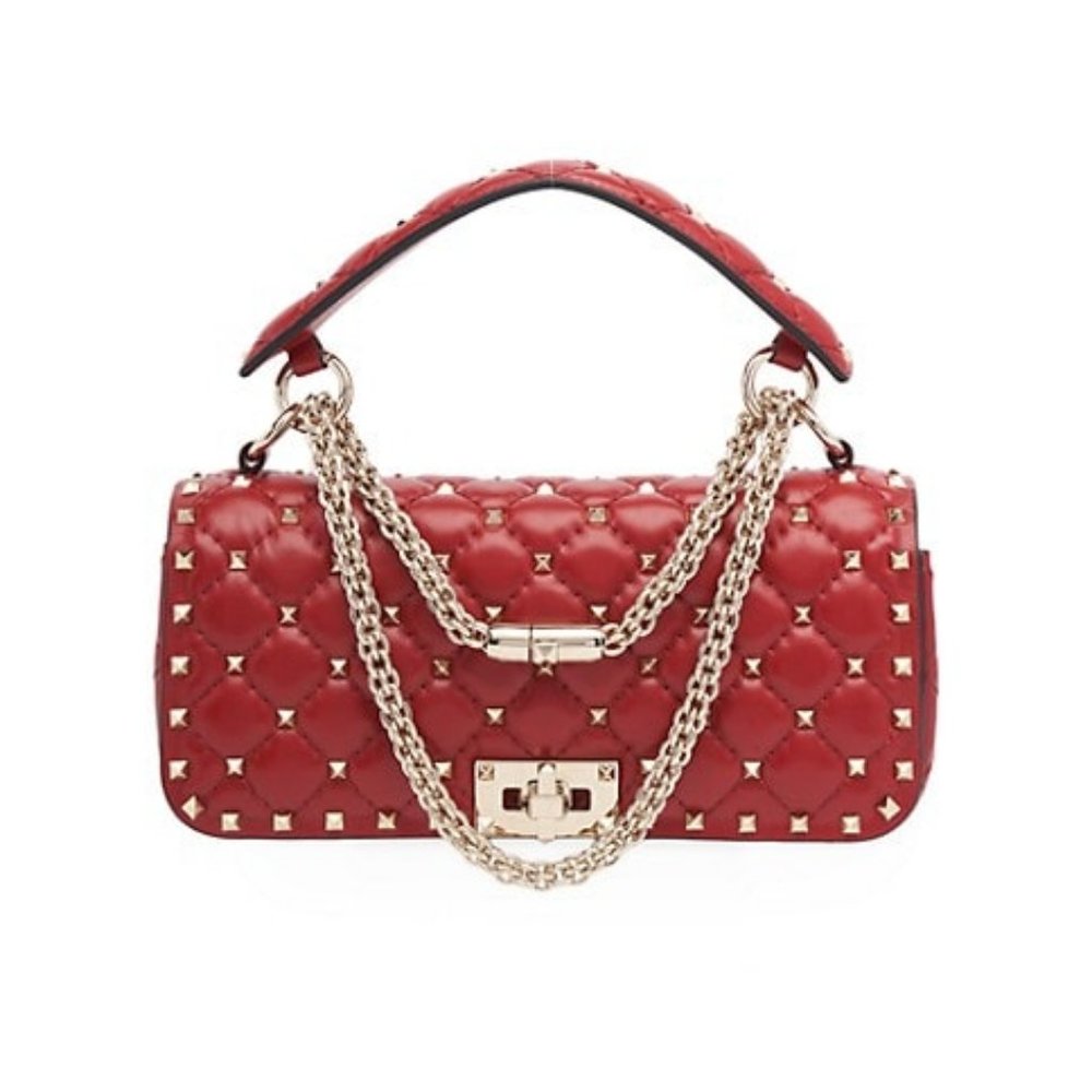 Valentino GaravaniRockstud Spike Quilted Leather Shoulder Bag5 out of 5 Customer